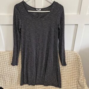 Lucca Couture Striped Long Sleeve Shirt Dress NWT